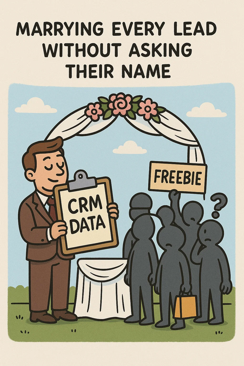 Illustration for If Your CRM Were a Dating Service, You’d Be Single Forever