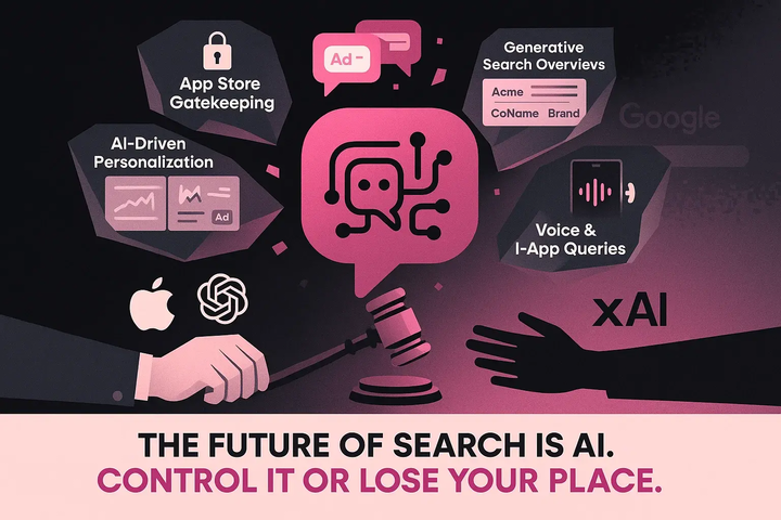 Illustration for AI, Search, and the Next Ad War